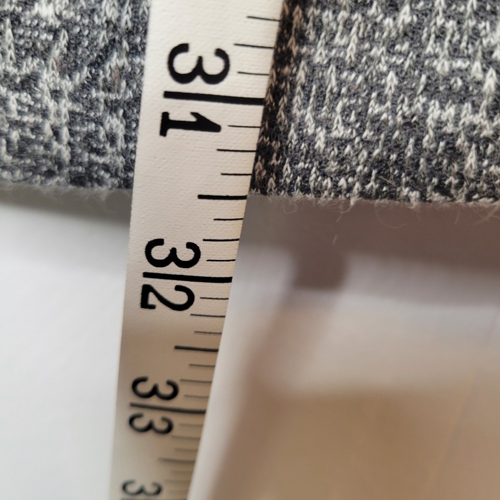 Torrid Knit Blazer Women Sz 1 Grey Black Plaid Longline 2-Button Career Jacket - Picture 7 of 15